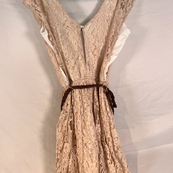 Want and Need Cream Lace Mini Dress Size Small Boho Romantic Party Casual - Picture 5 of 5